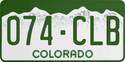 CO license plate 074CLB