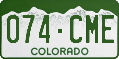 CO license plate 074CME