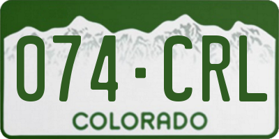 CO license plate 074CRL