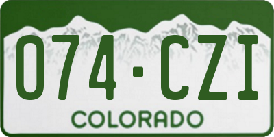 CO license plate 074CZI
