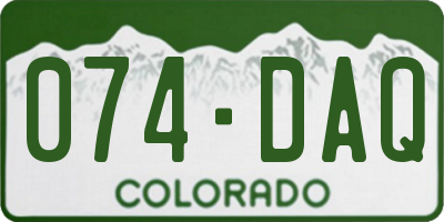 CO license plate 074DAQ