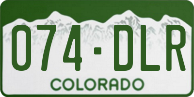CO license plate 074DLR