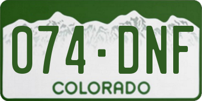 CO license plate 074DNF