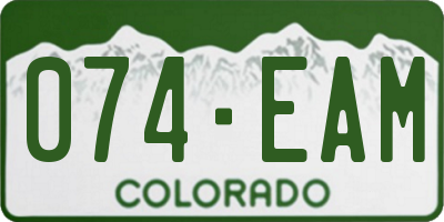 CO license plate 074EAM