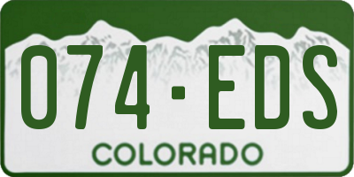 CO license plate 074EDS