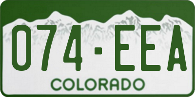 CO license plate 074EEA