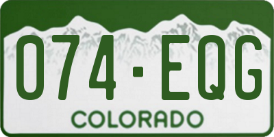CO license plate 074EQG