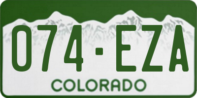 CO license plate 074EZA