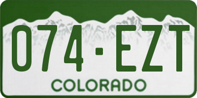 CO license plate 074EZT