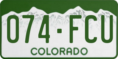 CO license plate 074FCU