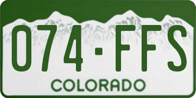 CO license plate 074FFS