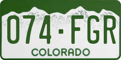 CO license plate 074FGR