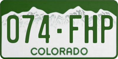 CO license plate 074FHP
