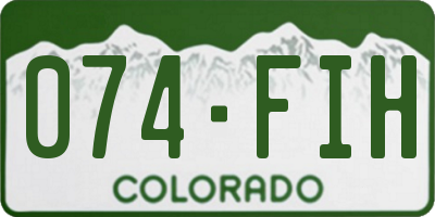 CO license plate 074FIH