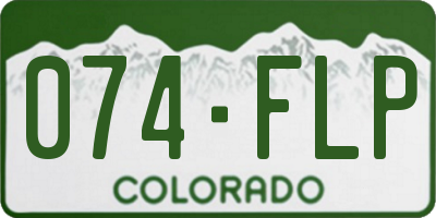 CO license plate 074FLP