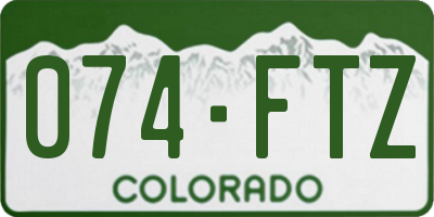 CO license plate 074FTZ