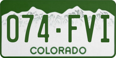 CO license plate 074FVI