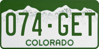 CO license plate 074GET