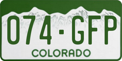 CO license plate 074GFP