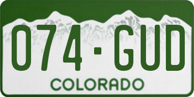 CO license plate 074GUD