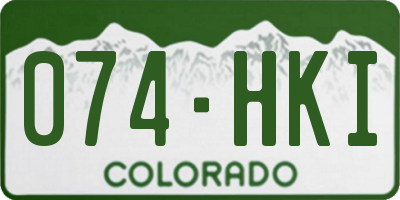 CO license plate 074HKI