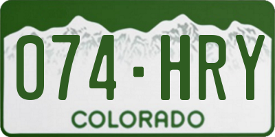 CO license plate 074HRY