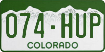 CO license plate 074HUP