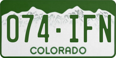 CO license plate 074IFN