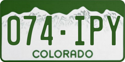 CO license plate 074IPY
