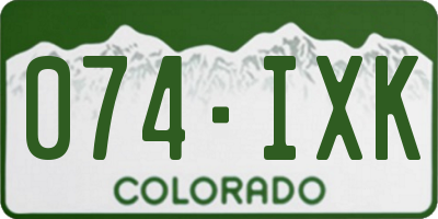 CO license plate 074IXK