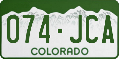CO license plate 074JCA