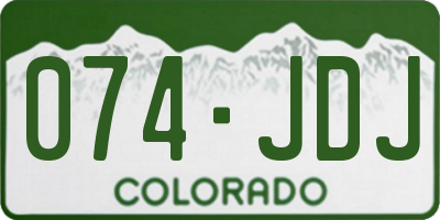 CO license plate 074JDJ