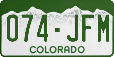 CO license plate 074JFM