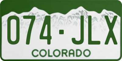 CO license plate 074JLX