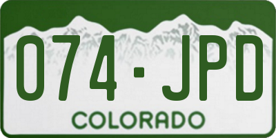CO license plate 074JPD