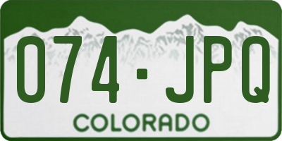 CO license plate 074JPQ