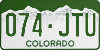 CO license plate 074JTU