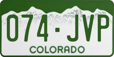 CO license plate 074JVP