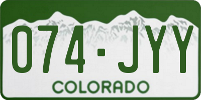 CO license plate 074JYY