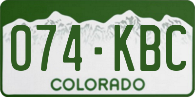 CO license plate 074KBC