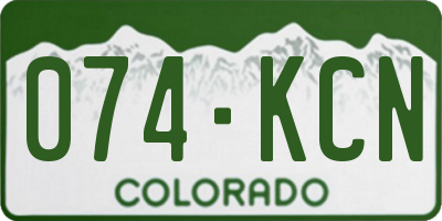 CO license plate 074KCN