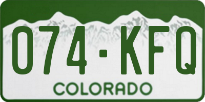 CO license plate 074KFQ