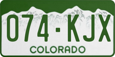 CO license plate 074KJX