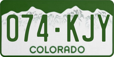 CO license plate 074KJY