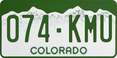 CO license plate 074KMU