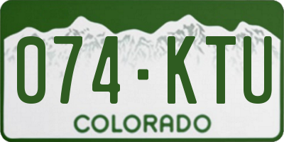 CO license plate 074KTU