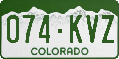 CO license plate 074KVZ