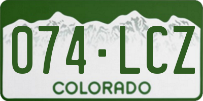 CO license plate 074LCZ