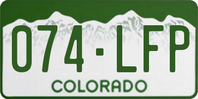 CO license plate 074LFP