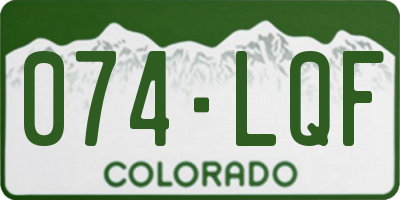 CO license plate 074LQF